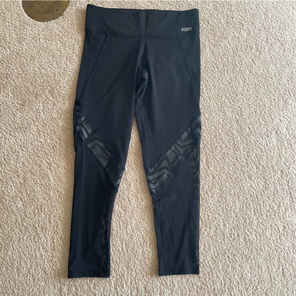 Victoria Secret Black Mesh Leggings